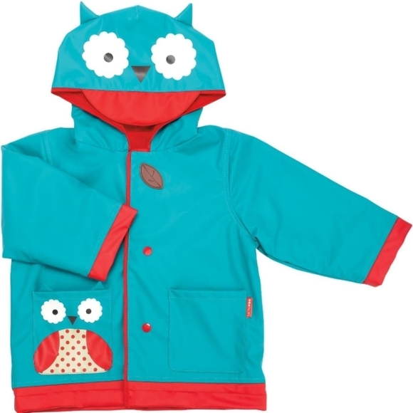 Skip Hop Zoo Little Kid-Toddler Hooded Raincoat for Girls, Owl, Blue. Si… - Picture 4 of 16